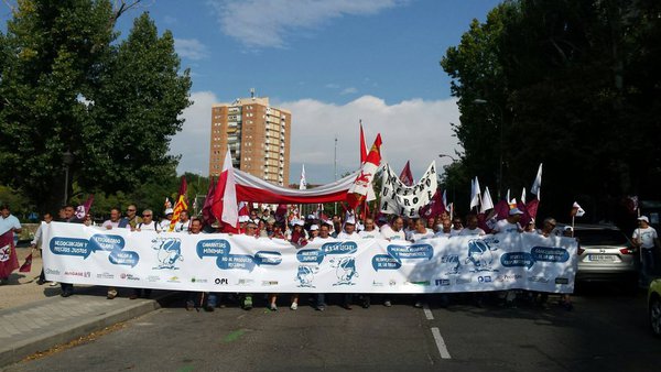 Imagen de archivo. Marcha Blanca del 2015 a su llegada a Madrid
