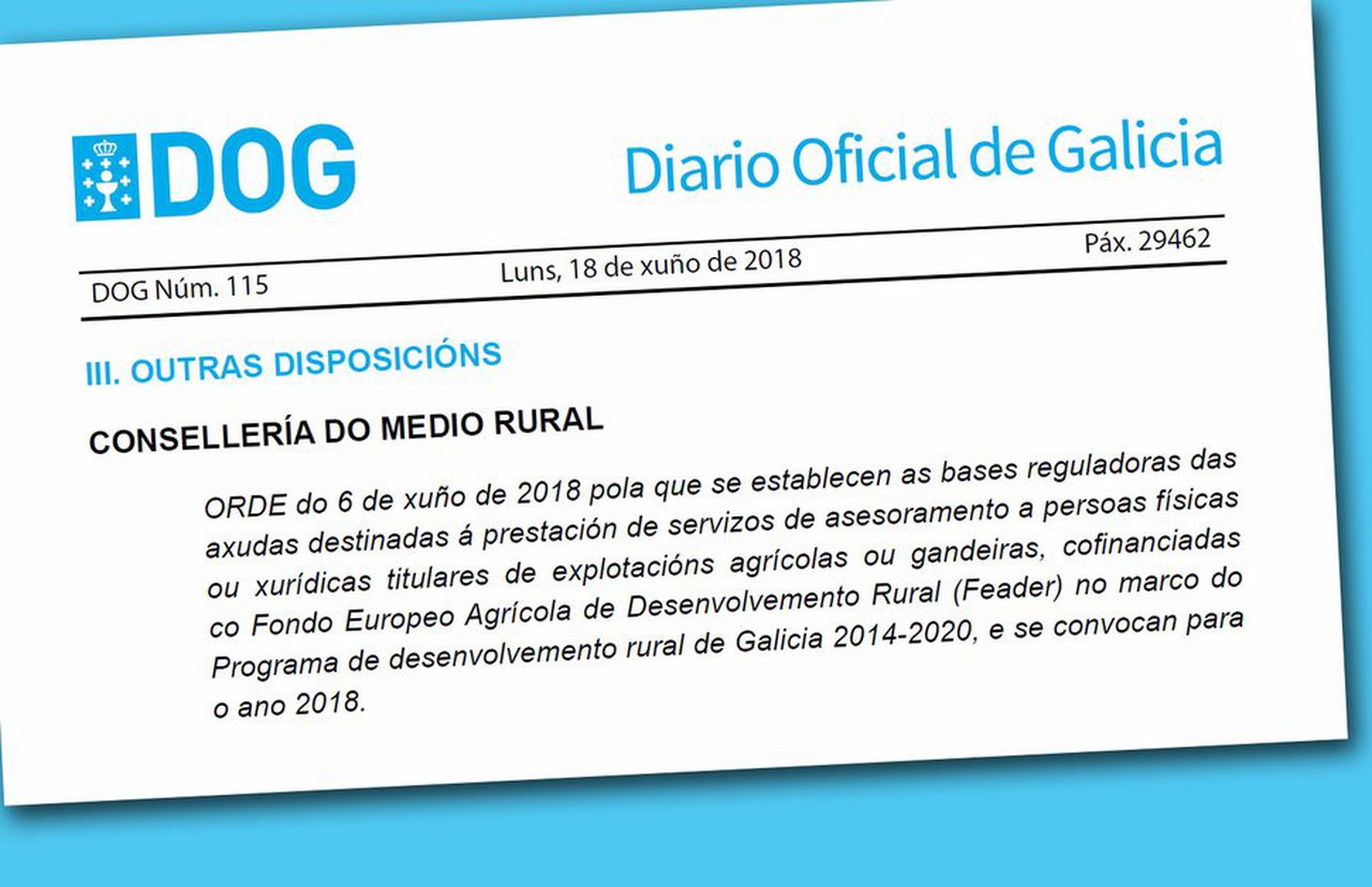 Medio Rural convoca as novas axudas para o asesoramento das explotacións agrícolas e gandeiras