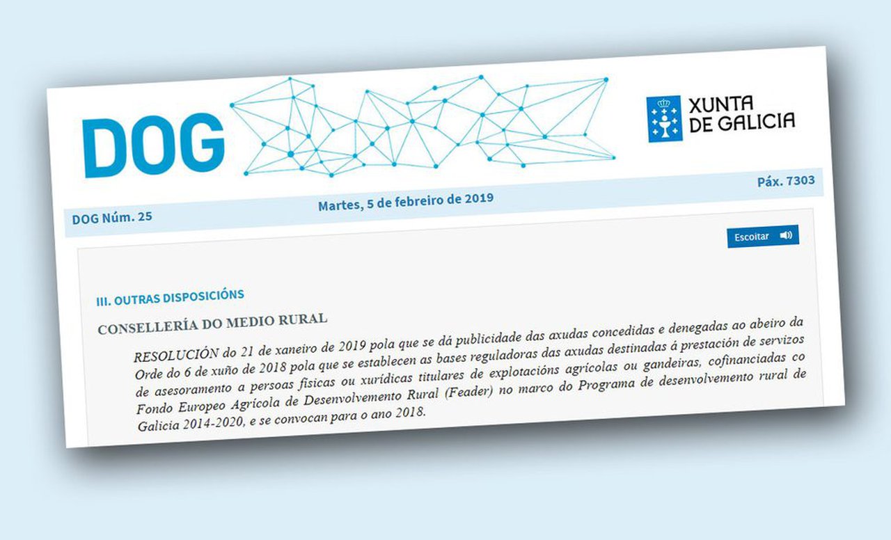 Publicadas las ayudas para entidades asesoras de ganaderos y agricultores gallegos