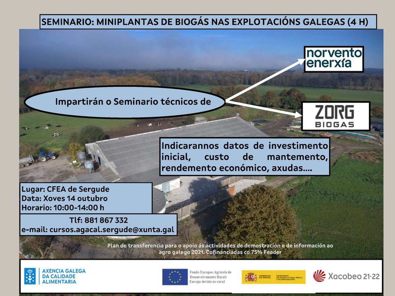 El CFEA Sergude acoge un seminario sobre biogás