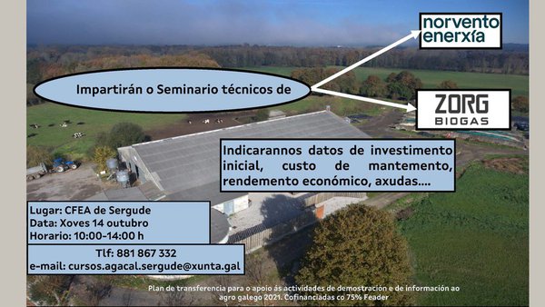 El CFEA Sergude acoge un seminario sobre biogás
