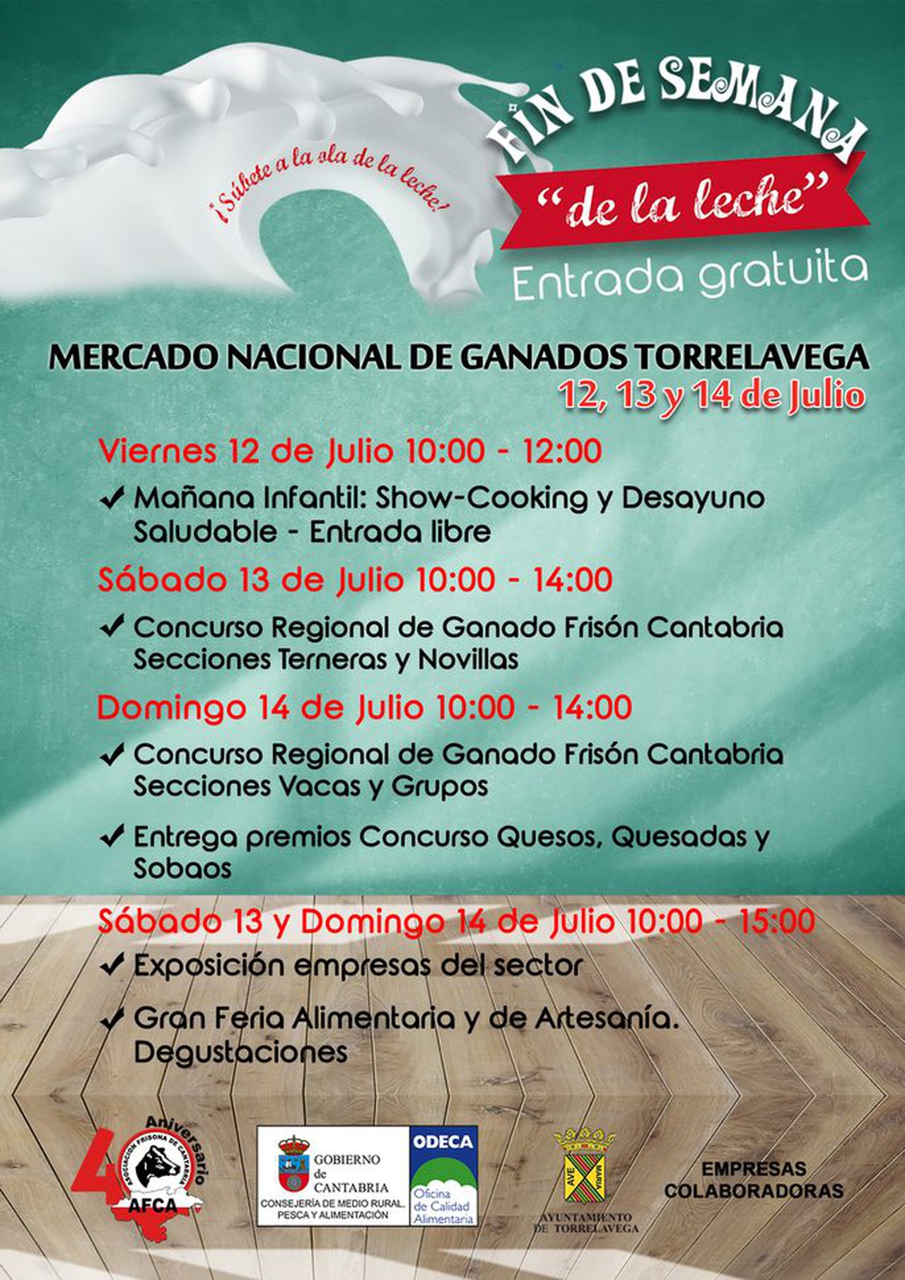 Todo a punto para la celebración del Fin de Semana de la Leche en Torrelavega