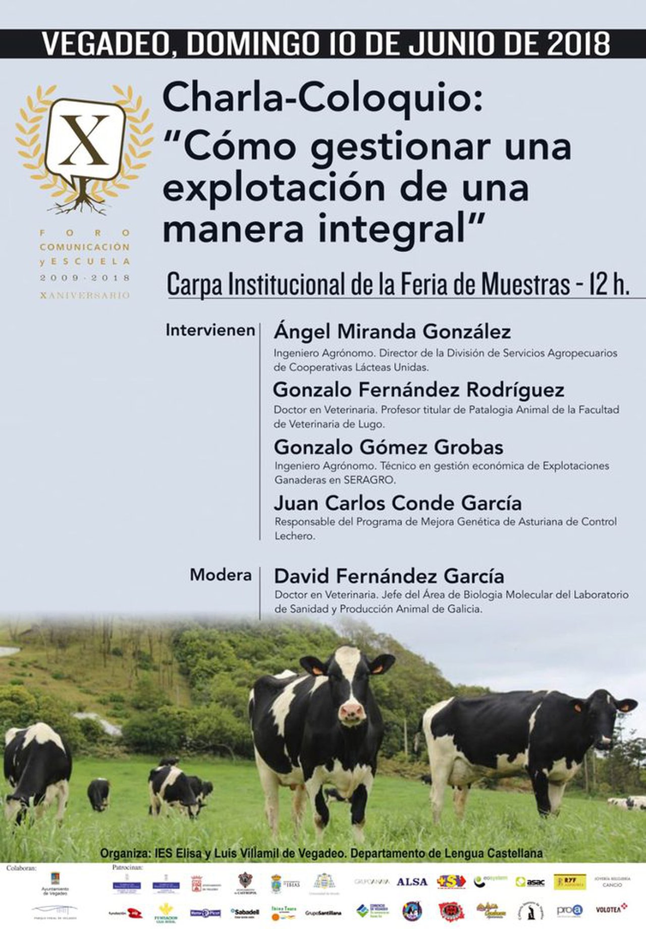 Vegadeo acogerá el coloquio Cómo gestionar una explotación de manera integral