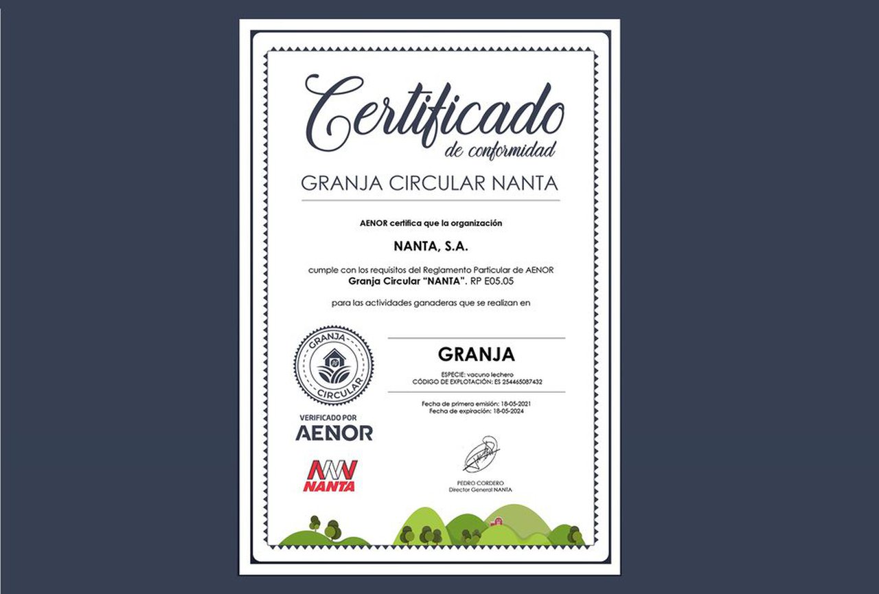 Aenor apoia o selo Granja Circular de Nanta