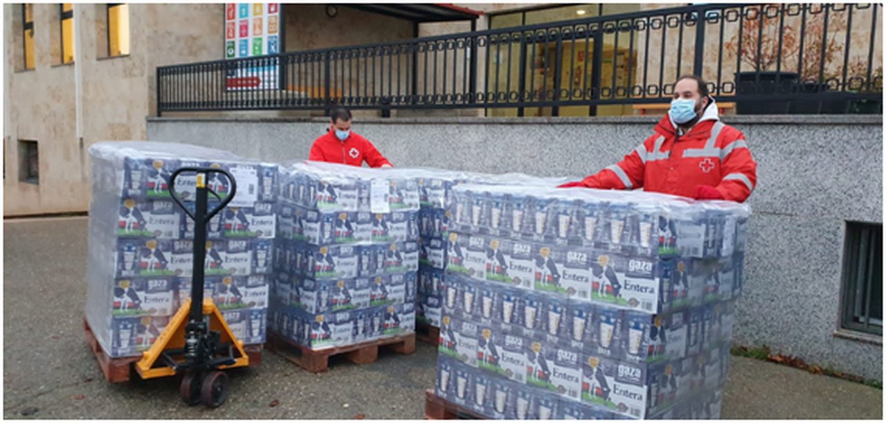 Ceva Salud Animal dona a Cruz Roja leite e material escolar