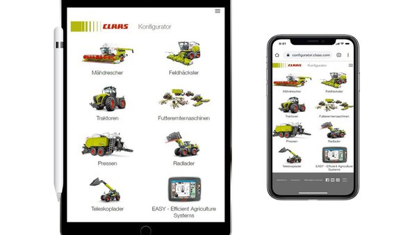 Claas lanza un novo configurador de produtos cun deseño moderno e funcións ampliadas