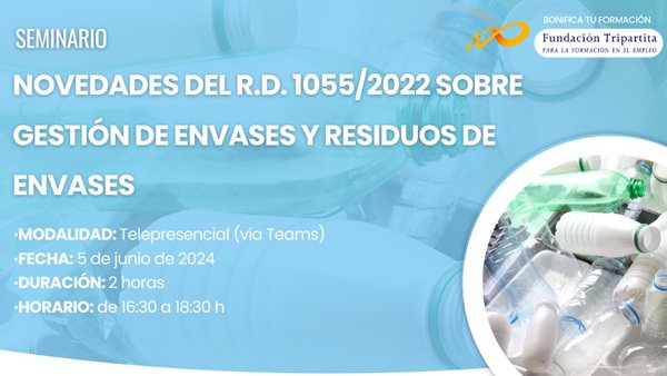 Nuevo seminario de Eilza sobre las novedades en la gestión y residuos de envases