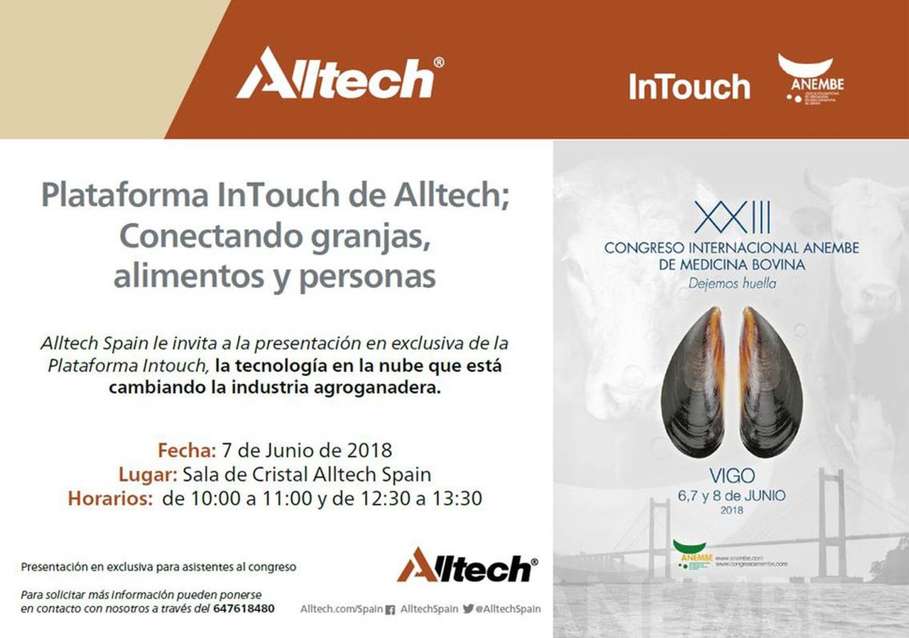 Alltech presentará a súa plataforma InTouch en Anembe