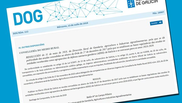 Publicadas as axudas concedidas pola Xunta de Galicia a 71 ADSG