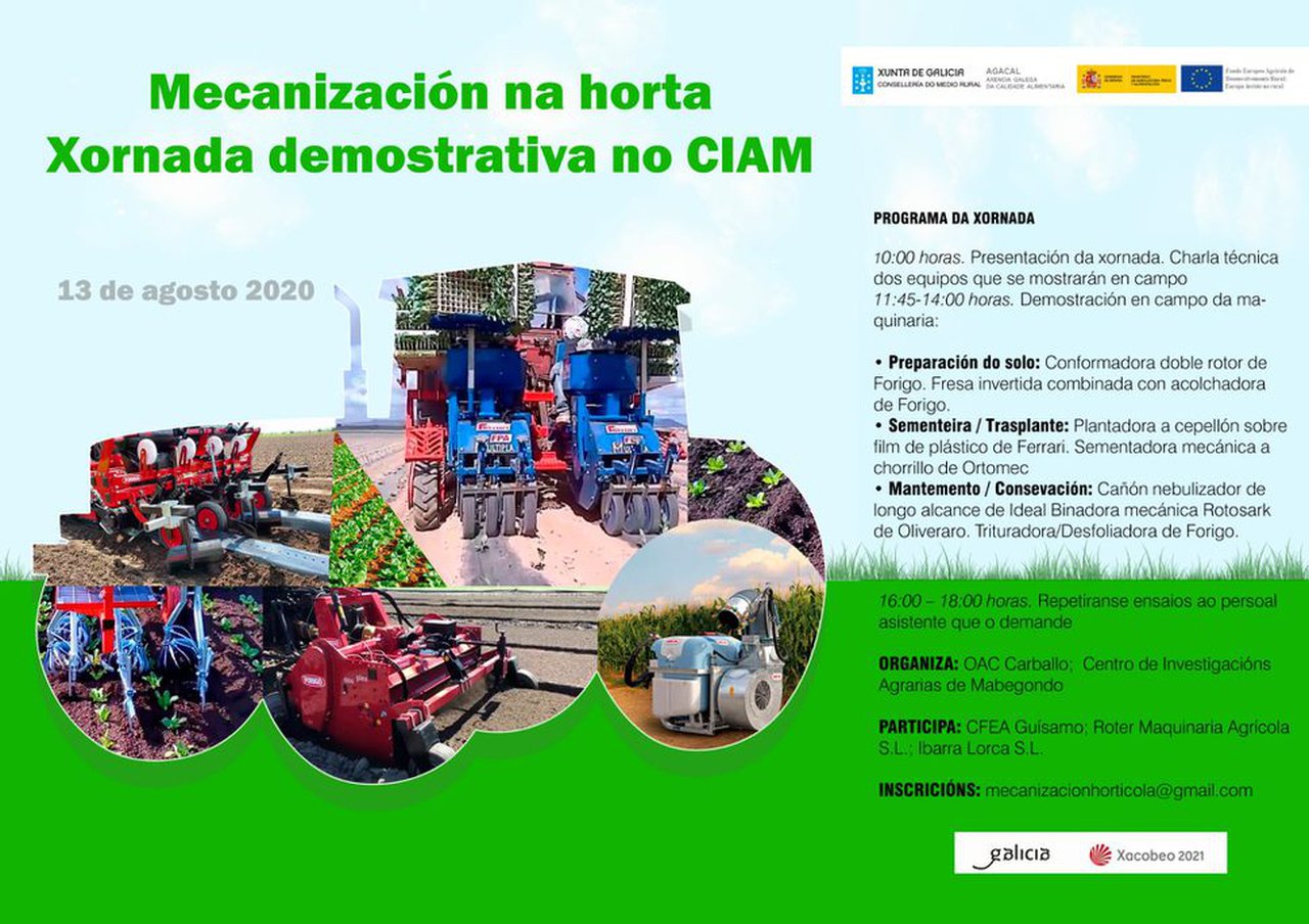 Próxima jornada de mecanización de la huerta en el CIAM