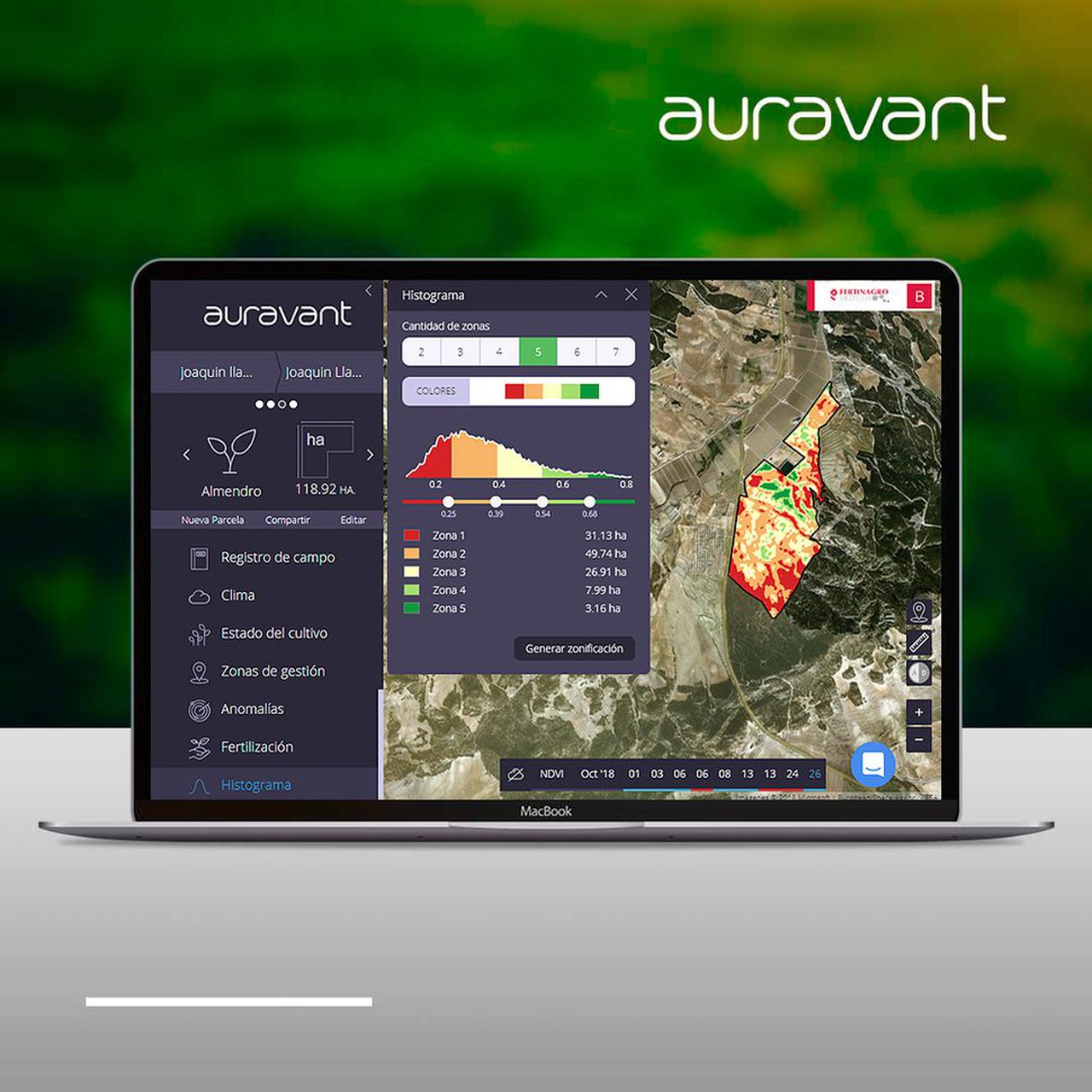 Fertinagro Biotech e Auravant alíanse en favor dunha agricultura de precisión e nutrición sustentable dos chans