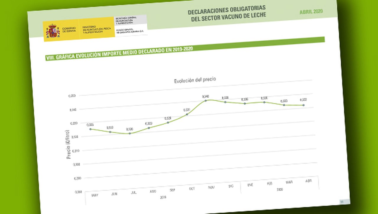 Los precios de la leche se mantienen, según el último informe del FEGA