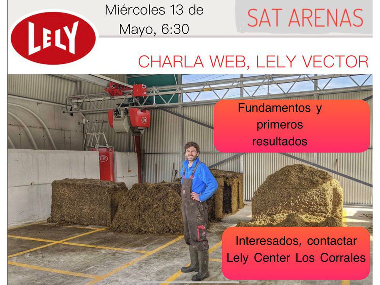 Charla online de Lely para analizar os datos do Lely Vector en SAT Arenas