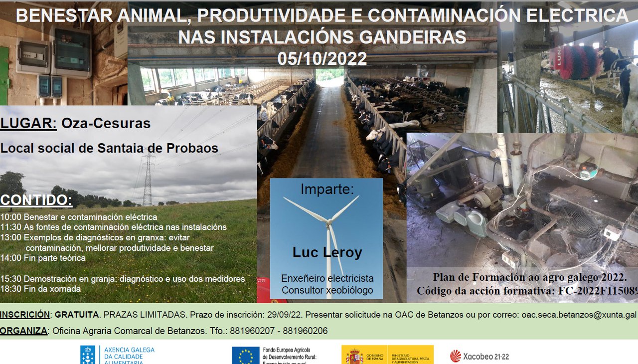 Ciclo de conferencias de Luc Leroy sobre la contaminación eléctrica en las instalaciones ganaderas
