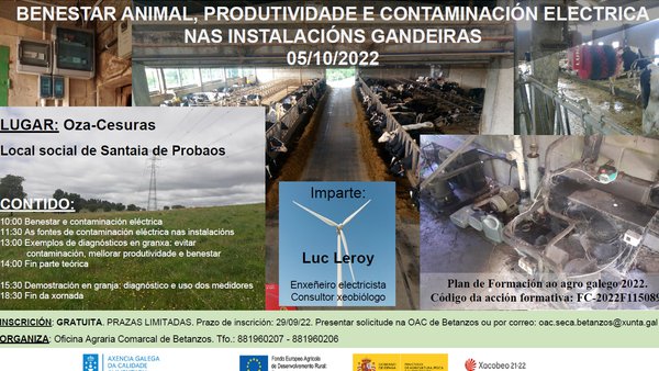 Ciclo de conferencias de Luc Leroy sobre la contaminación eléctrica en las instalaciones ganaderas