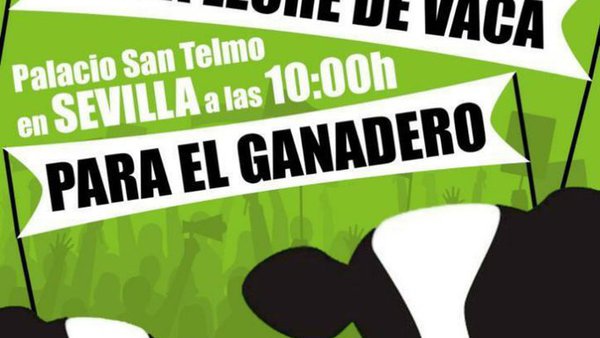 El sector lechero andaluz se manifiesta mañana por un precio justo de la leche