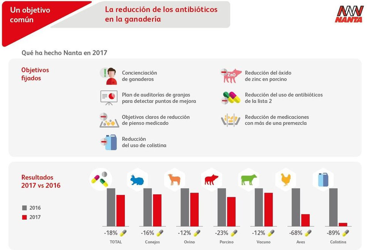Nanta disminuye un 18 % el uso de antimicrobianos en el pienso