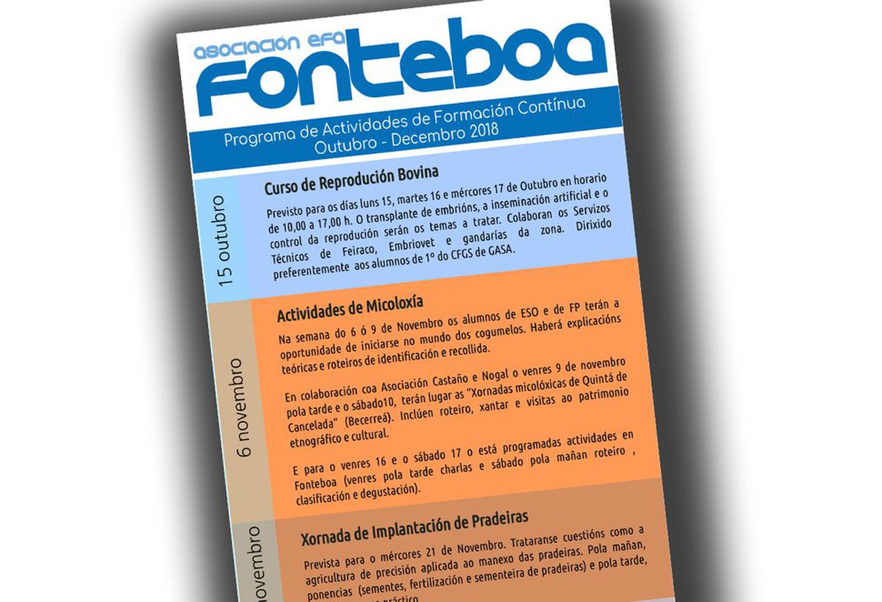 EFA Fonteboa presenta su programa de actividades para este trimestre