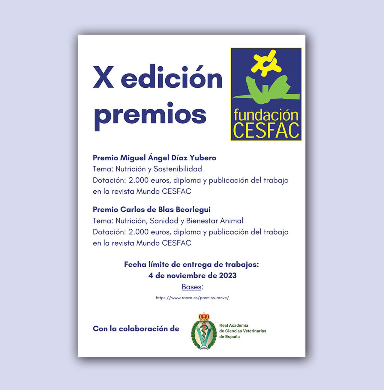Los premios de la Fundación Cesfac de investigación en nutrición animal celebran su décima edición
