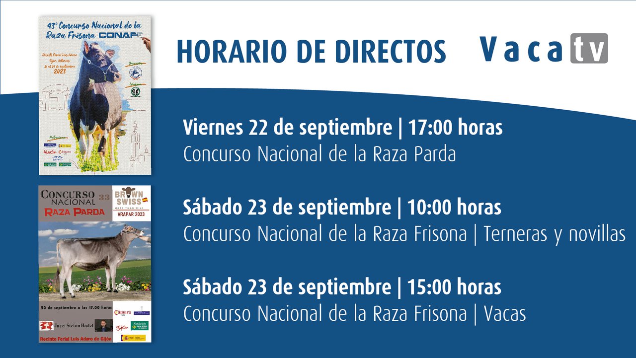 Vaca Pinta, en directo este fin de semana con los concursos nacionales de pardas y frisonas