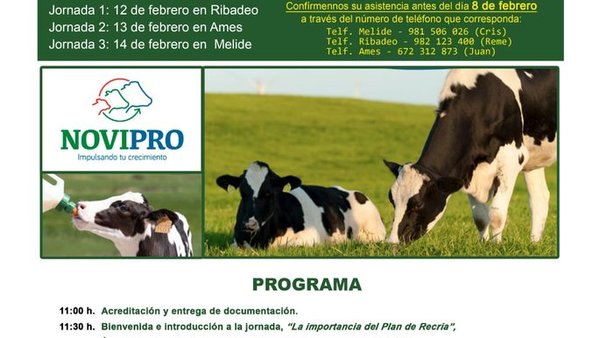 Clun organiza un ciclo de Jornadas Técnicas sobre Recría de Novillas