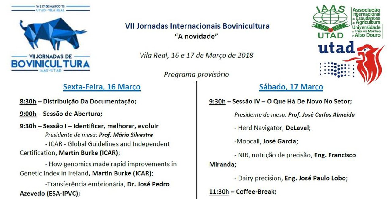 Nueva edición de las jornadas sobre Bovinicultura de la UTAD