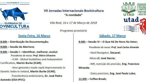 Nueva edición de las jornadas sobre Bovinicultura de la UTAD