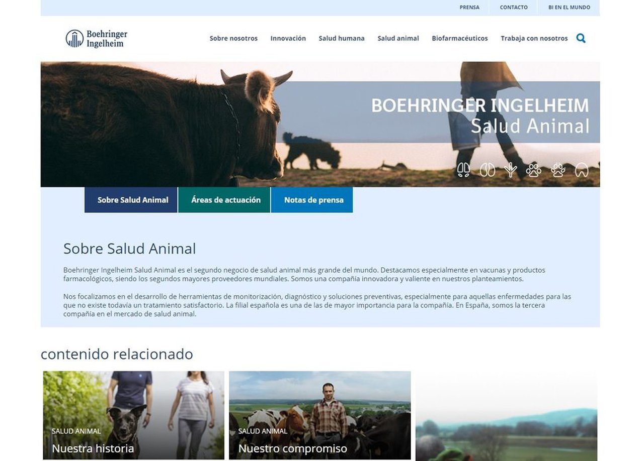 Boehringer Ingelheim Salud Animal España presenta nova web