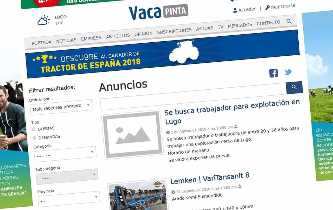 ¡Anúnciate en el tablón en línea de vacapinta.com!