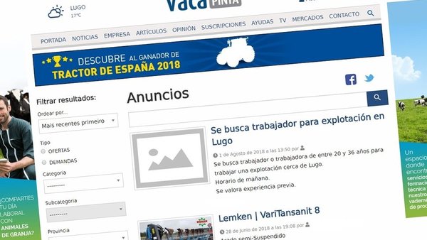 ¡Anúnciate en el tablón en línea de vacapinta.com!