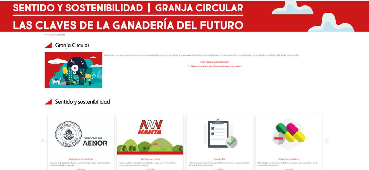 Nanta presenta a páxina web da súa Granja Circular