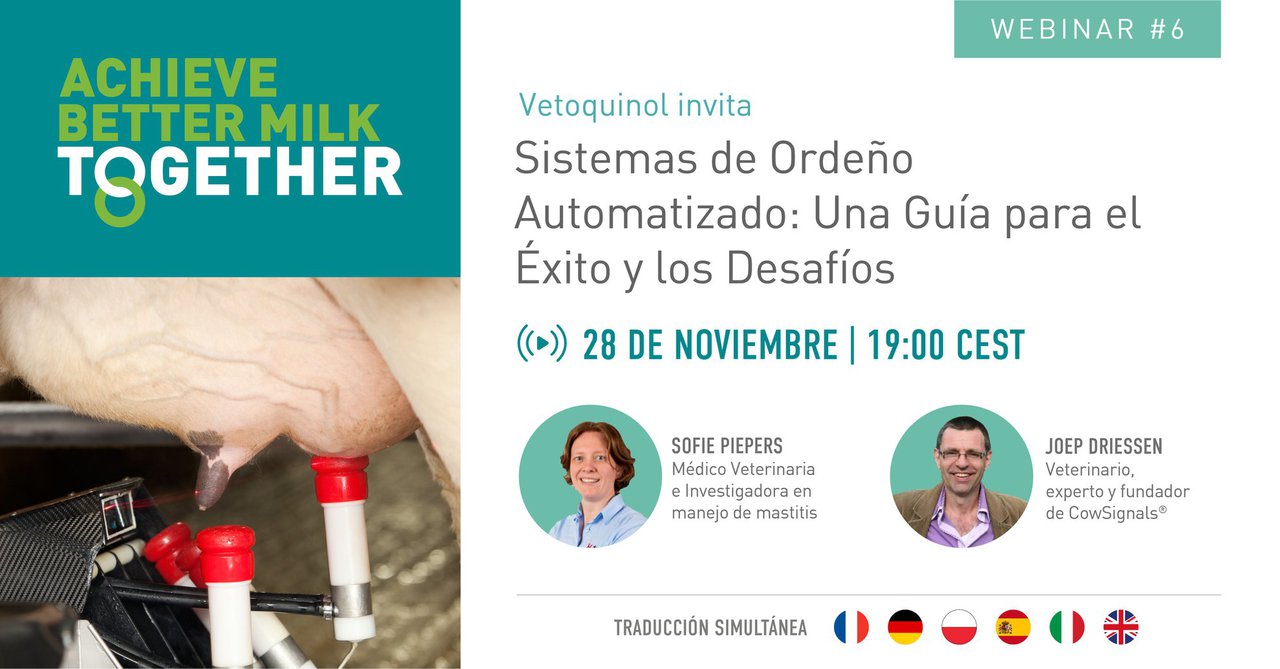 Vetoquinol organiza un webseminar sobre sistemas de ordeño automatizado