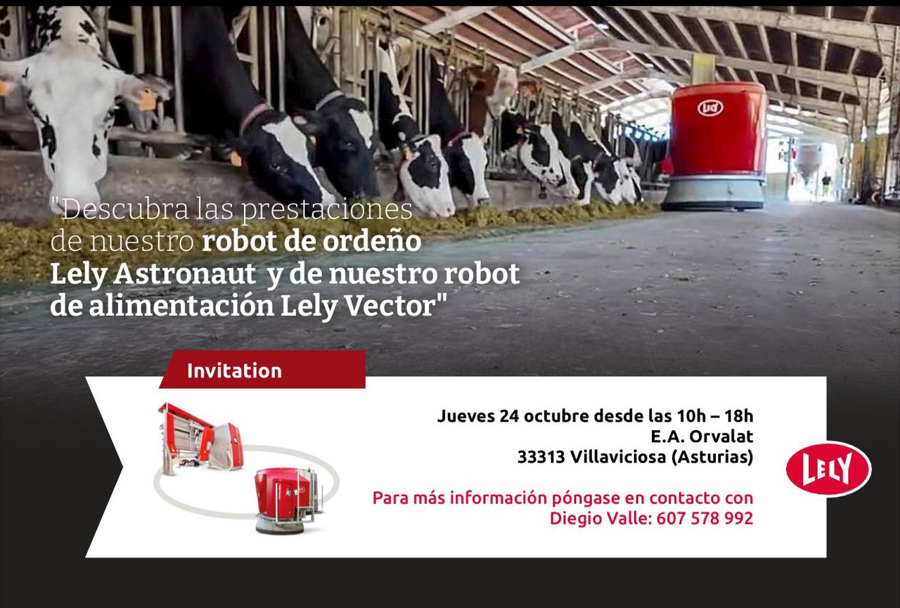 Lely organiza mañana una jornada sobre innovación robótica en la ganadería Orvalat
