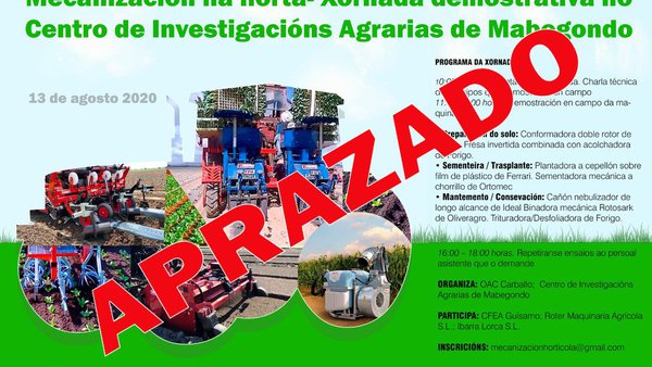 Aplazada la jornada de mecanización de la huerta en el CIAM