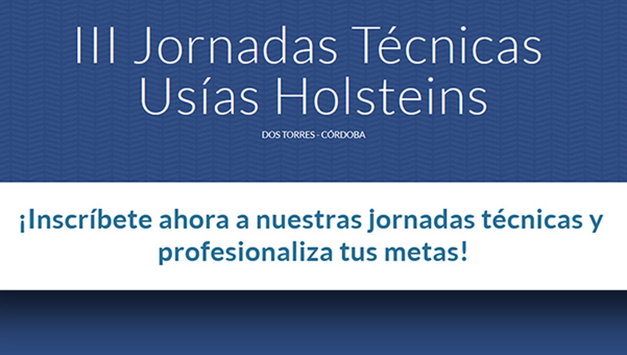 Las III Jornadas Técnicas Usías Holsteins se celebrarán este viernes en formato webinario