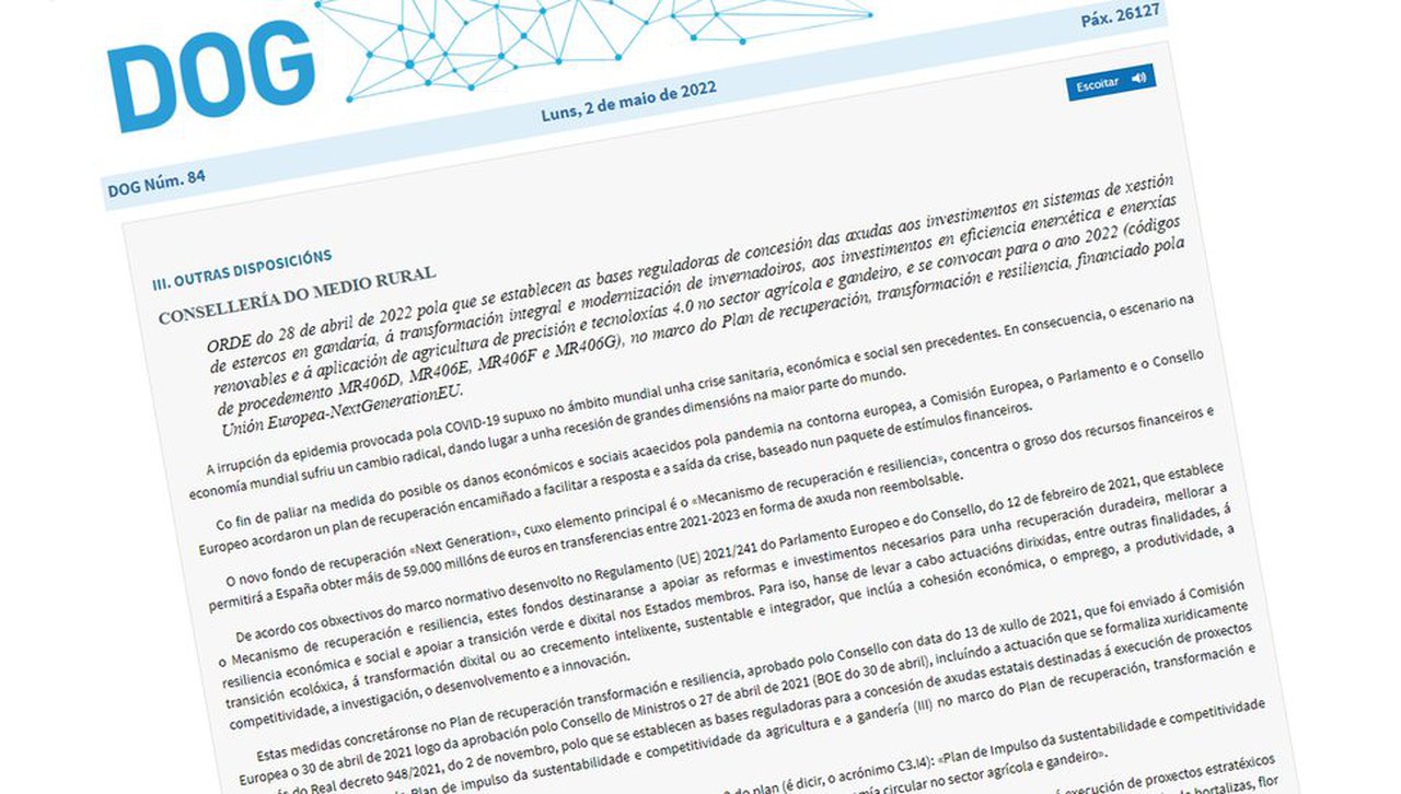 Los fondos Next Generation financiarán acciones para fomentar la agricultura de precisión, la eficiencia energética y la economía circular